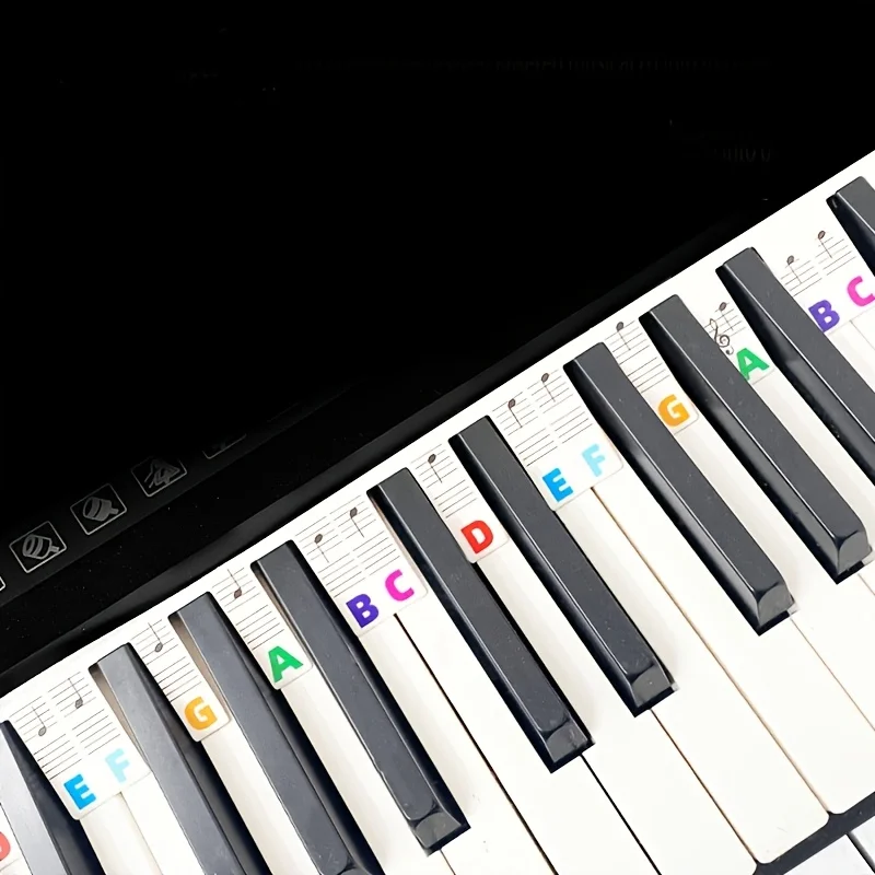 

Beginner's piano note guide, removable piano keyboard note labels, 88 key full-size, no need for stickers, reusable