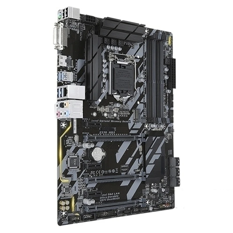 Imagem -03 - Placa-mãe Hd3 Hd3 Lga1151 Ddr4 Z370 Suporte i3 8100 i5 8500 i7 8700k Novo Gigabyte-ga-z370