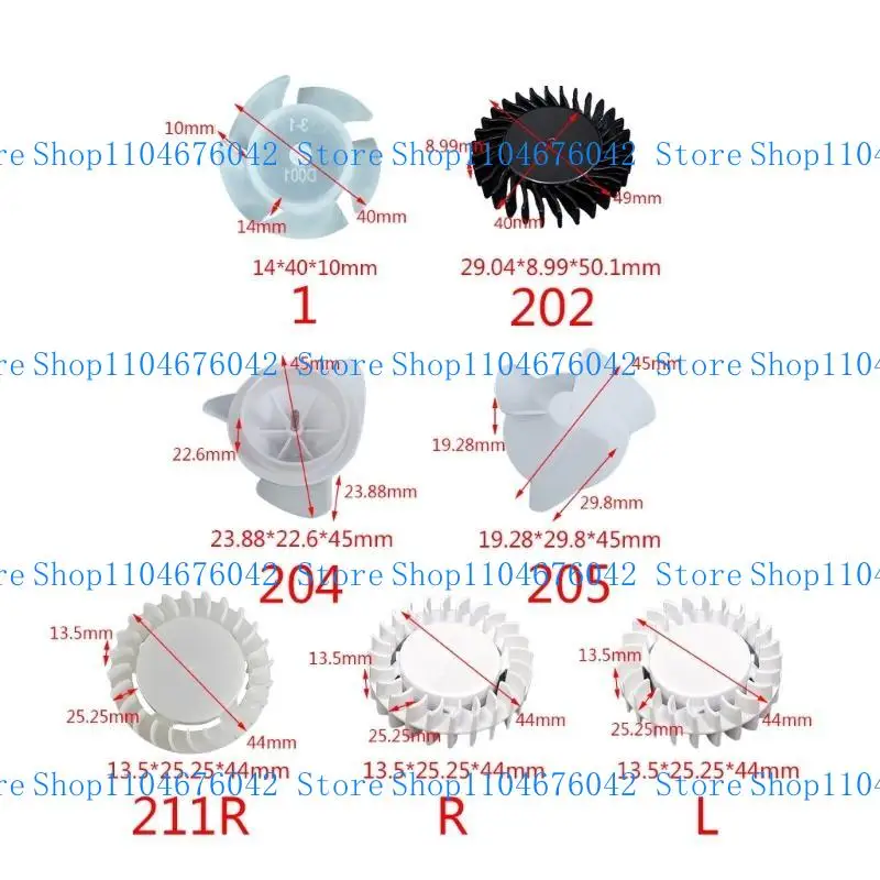 5asd Small TurboFans Propellers Fan Bladee 24-Leaf Paddles Technology Building Block