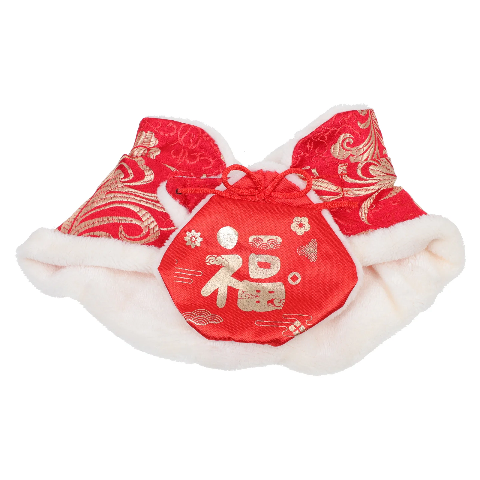 

Warm Pet Cloak Lightweight New Year Cat Costume For Dogs Cats Winter Party Outfit Festival Clothing Pet Supplies