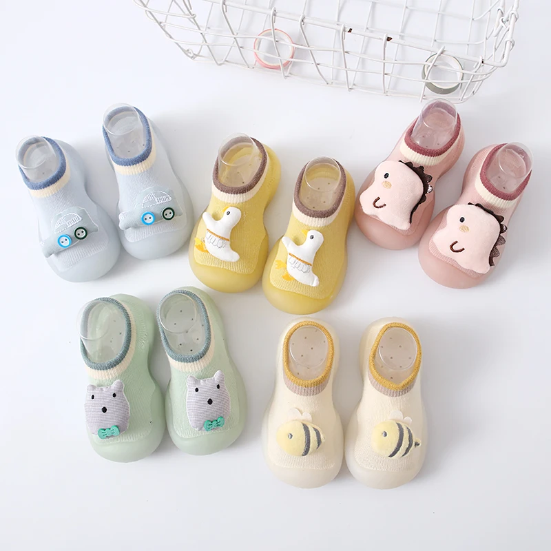 Baby Shoes Spring Thin Cotton Anti-Slip First Shoes Baby Toddler Shoes Cute Doll Cartoon First Walker Kids Soft Rubber Sole Shoe