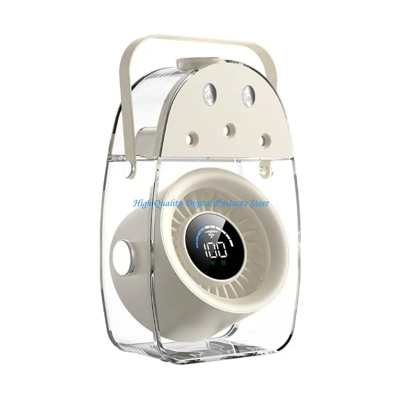 U2JE Portable Desk Fan with Water Side Knob, and Front Display for Home Corner