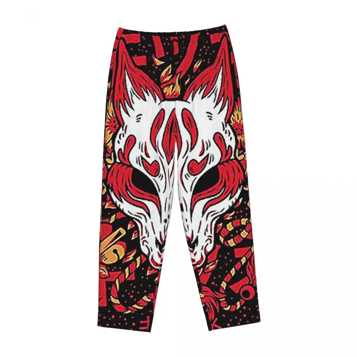 

Женские пижамные брюки Custom Kitsune Yokai Fox с карманами для дома и сна
