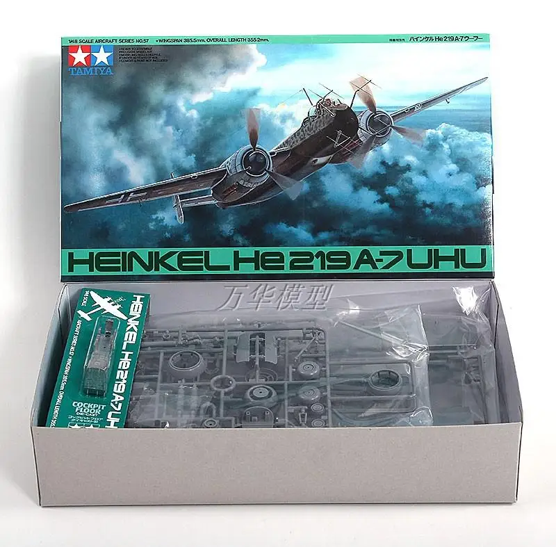 Tamiya 61057 1/48 масштаб Heinkel He219A-7 Uhu набор пластиковых моделей