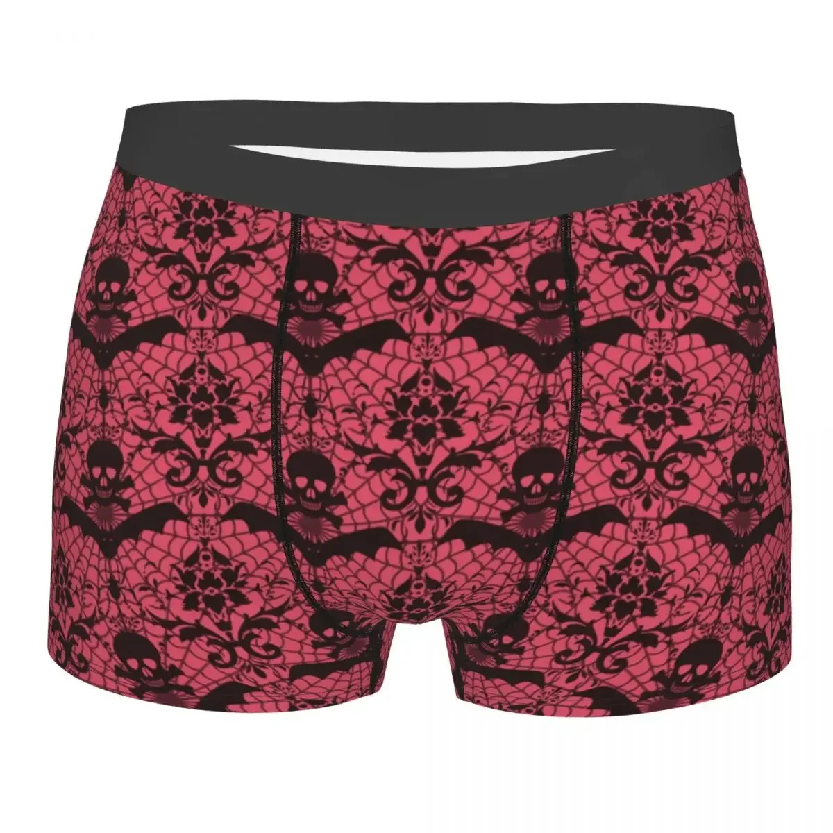 Male Sexy Skull Gothic Occult Underwear Halloween Skeleton Art Boxer Briefs Men Breathable Shorts Panties Underpants