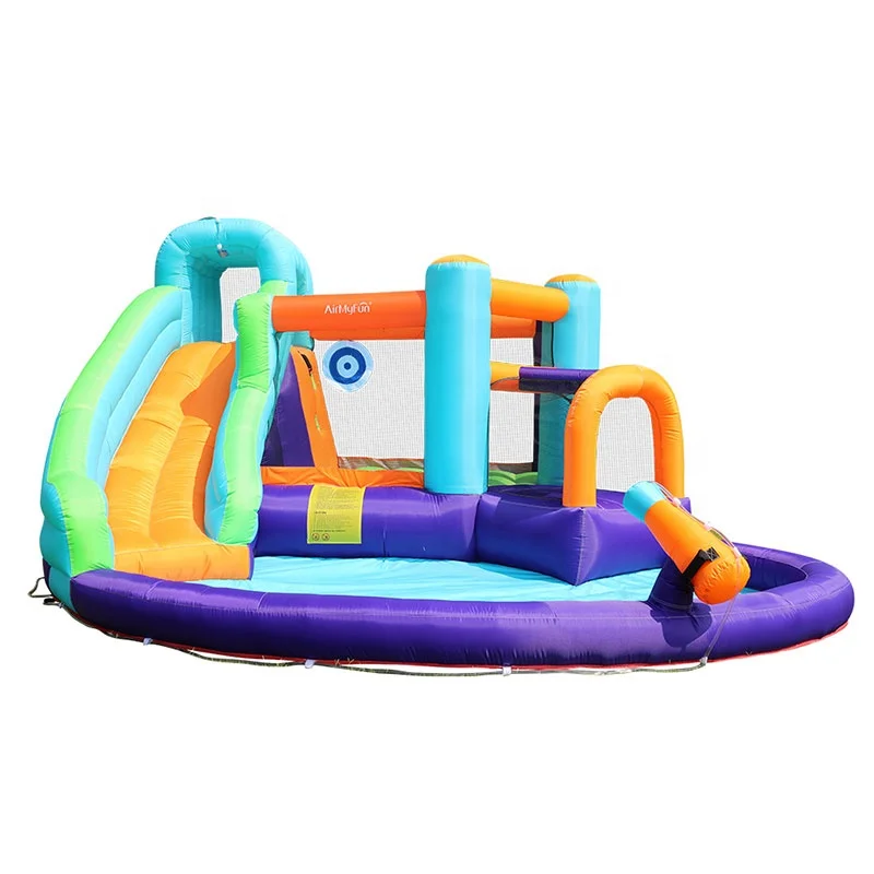 Para uso doméstico Castillo hinchable grande barato para niños, venta de curso de obstáculos de casa de rebote de liquidación de tobogán de agua comercial