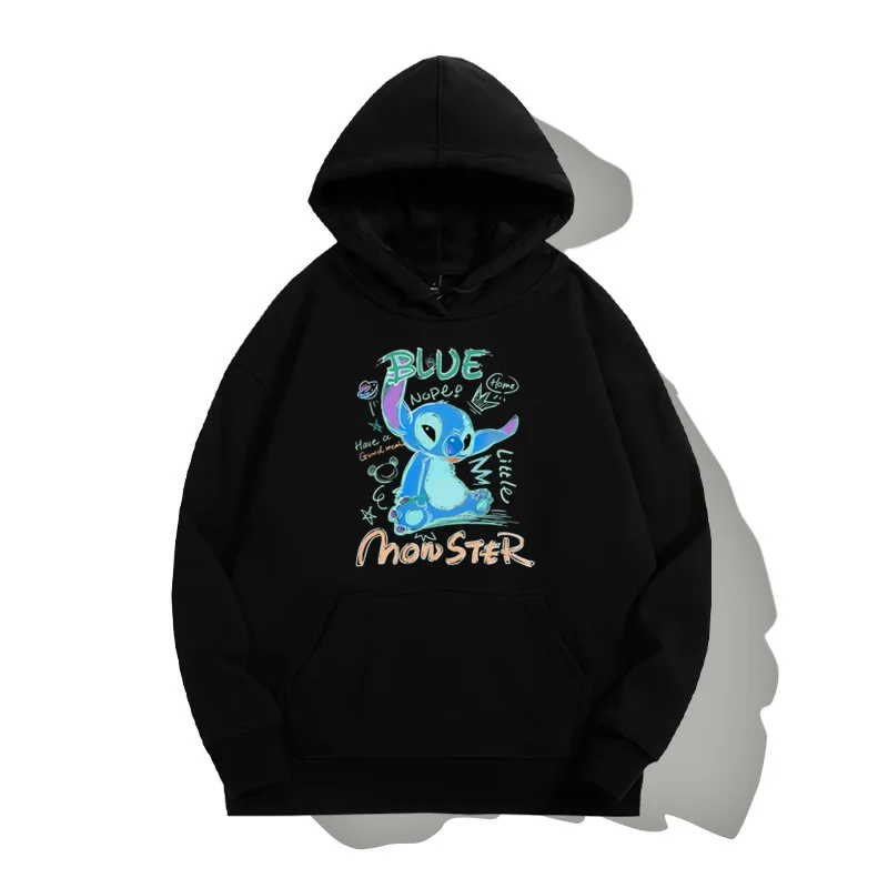 Stitch Anime Couple Sweater Autumn Disneyland Loose Cartoon Hooded Student Coat