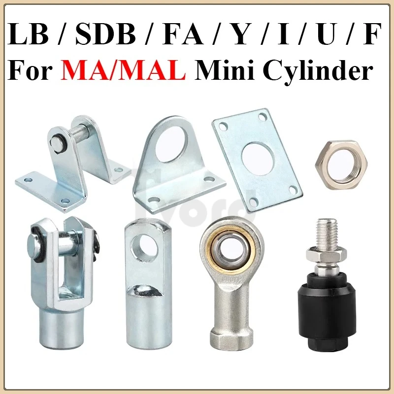 

LB/SDB/Y/I/FA/F/U Joint Fitting Mounting Bracket For MA MAL16 20 25 32 40mm Mini Cylinder Accessories