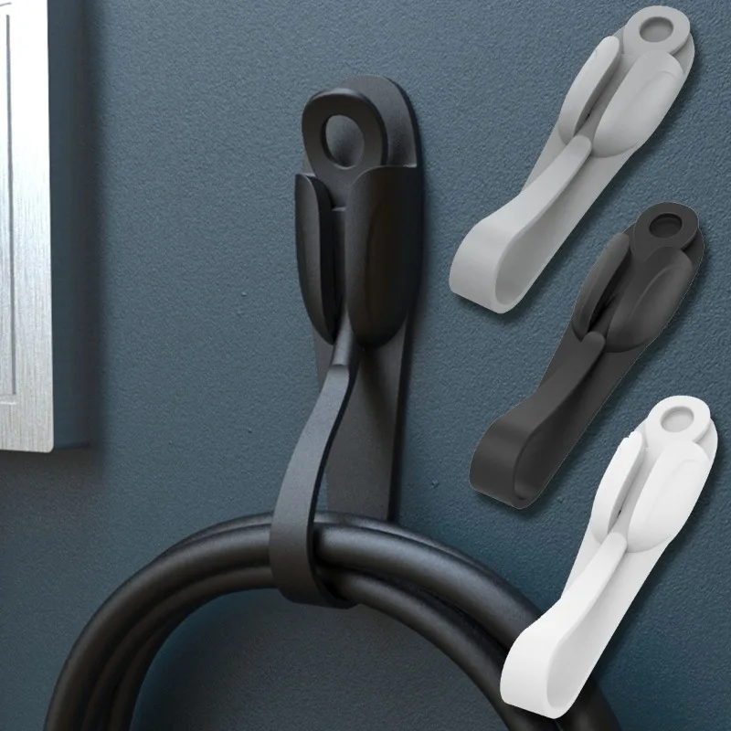 3 Stück elegante Kabelclips: Müheloser Organizer für verwicklungsfreie Kabel, sicher und haftend – perfekt für den Einsatz zu Hause und im Büro