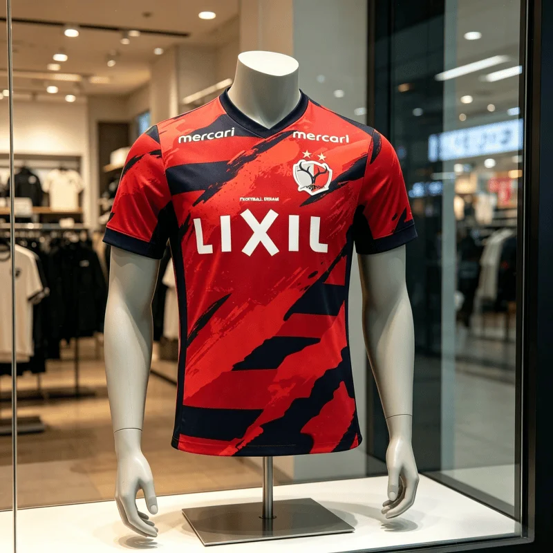 Camiseta de Futebol Masculina Kashima Antlers 2026 de Manga Curta para Adolescentes e Crianças, Uniforme de Treino Grande, Camisetas e Blusas para Família e Crianças