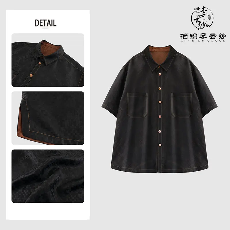 LI SILK CLOUD Wool Long Sleeve Top - 100% Pure Wool, Soft Warm Elegant Casual Guangdong Black Pearl Gambiered Guangdong Gauze