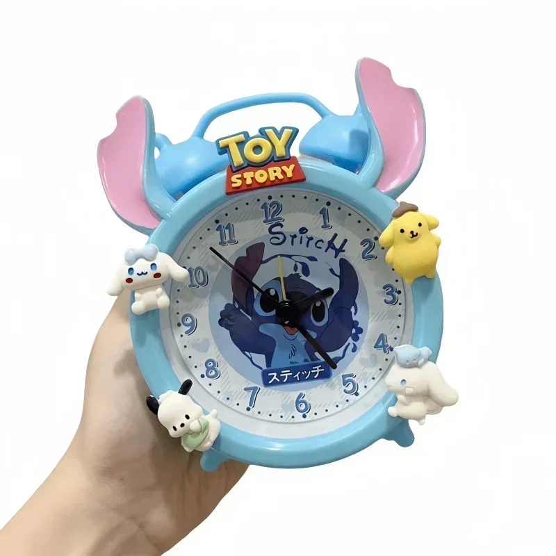 New Sanrio Kuromi Cartoon Children\'s Alarm Clock Creative Cute Desktop Clock Student Gift Wake Up Personalized Desk Clock