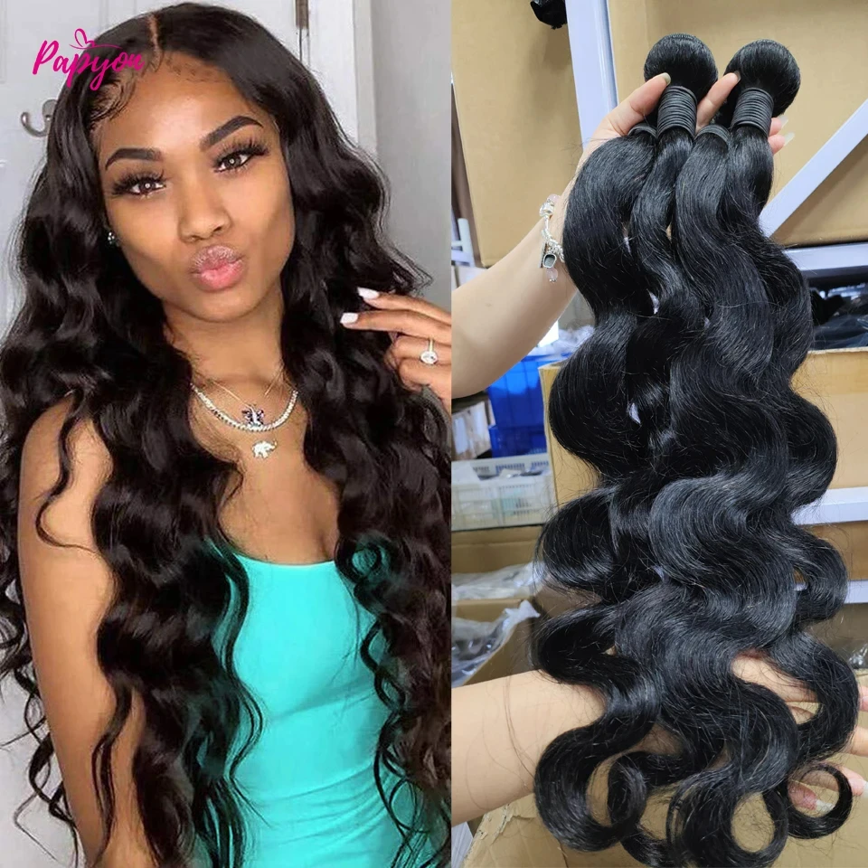 28 30 32 Inch Body Wave Bundles Human Hair Bundles Brazilian Weave Bundles Human Hair Aliexpress France Raw Hair Bundles