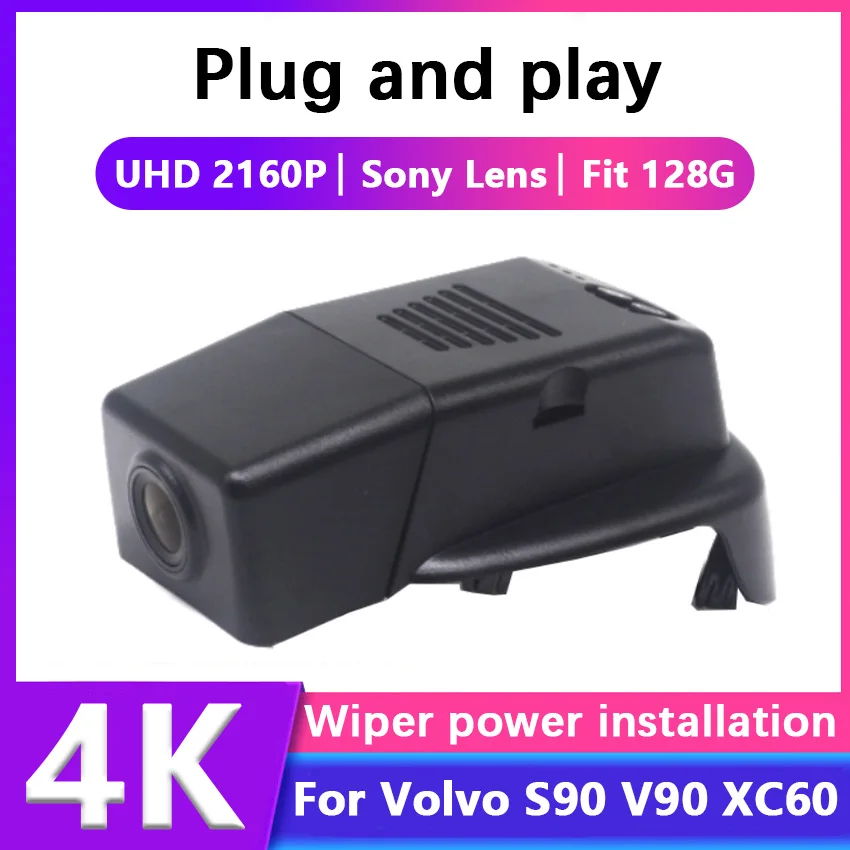 

Car DVR For Volvo S90 V90 XC60 2017 2018 2019 2020 2021 Dash Cam,Wifi Dashcam Camera Car DVR plug and play,UHD 2160P