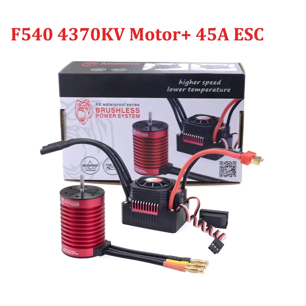 SURPASS HOBBY KK Waterproof Combo F540 3000KV 4370KV Brushless Motor W/ 45A Brushless ESC for 1/10 RC Car / Tamiya Axial Redcat image 3