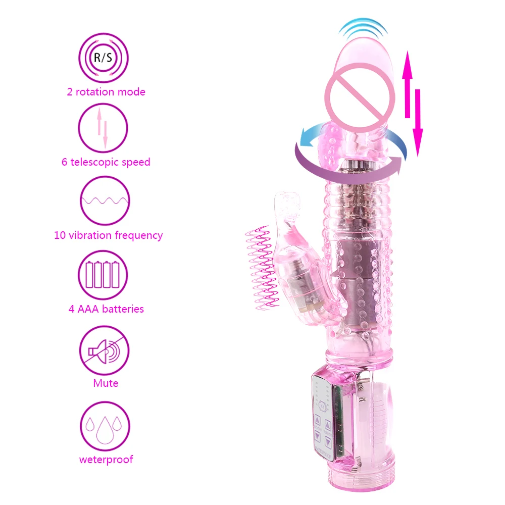 Rotation 12 Speed Rabbit Vibrators Realistic Dildo Clitoris stimulator Erotic Sex Toys G Spot Vibrators Adult Sex Toys for Women - Image 6