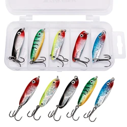 THKFISH 5pcs 14g Metal Spoon Fishing Lures Artificial Hard Bait 3.5g 5g 7g 10g Spinner Sequins Lure For Bass Trout Fishing