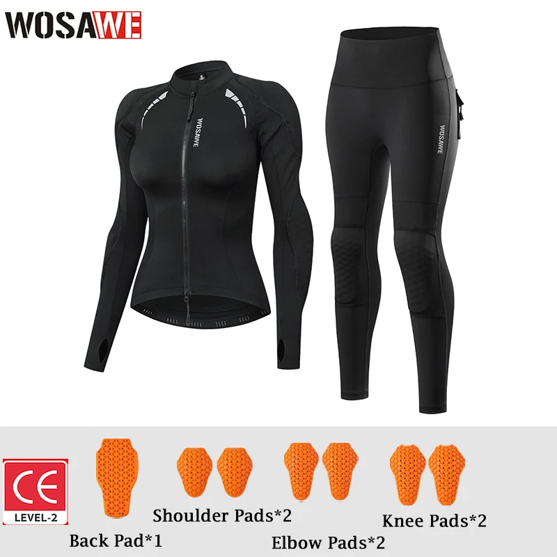 

WOSAWE Motorcycle Armor Jacket Autumn Winter Women Girl Motocross Body Armor Street Riding Shirts CE Certified Protective Gear