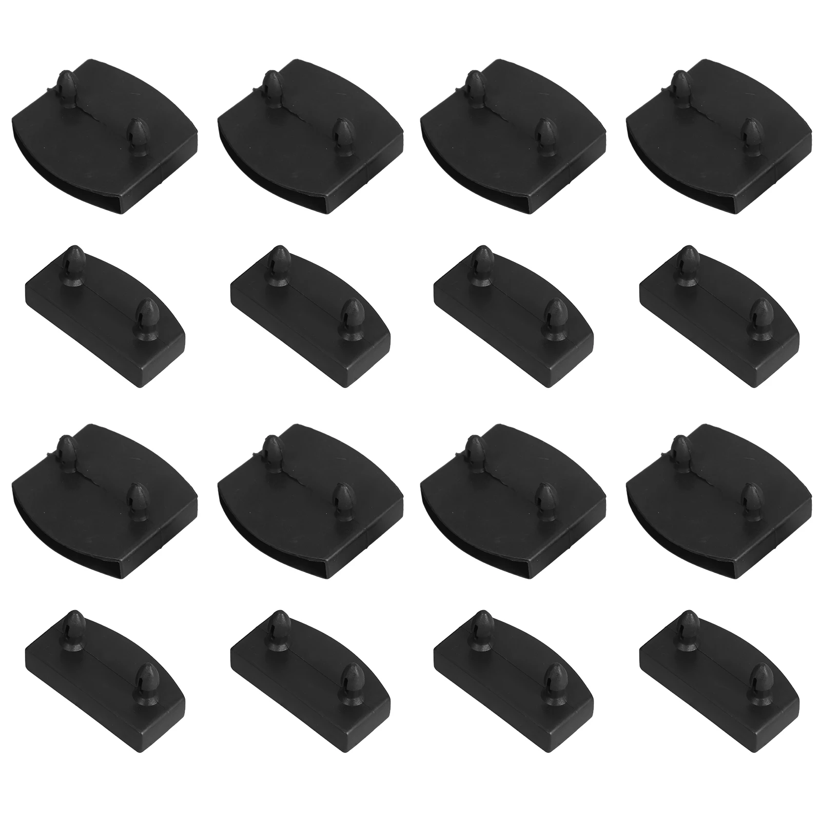 1 set Black Bed End Caps Furniture Accessory Replacement Parts Double Slats Plastic Sturdy Durable Smooth Surface