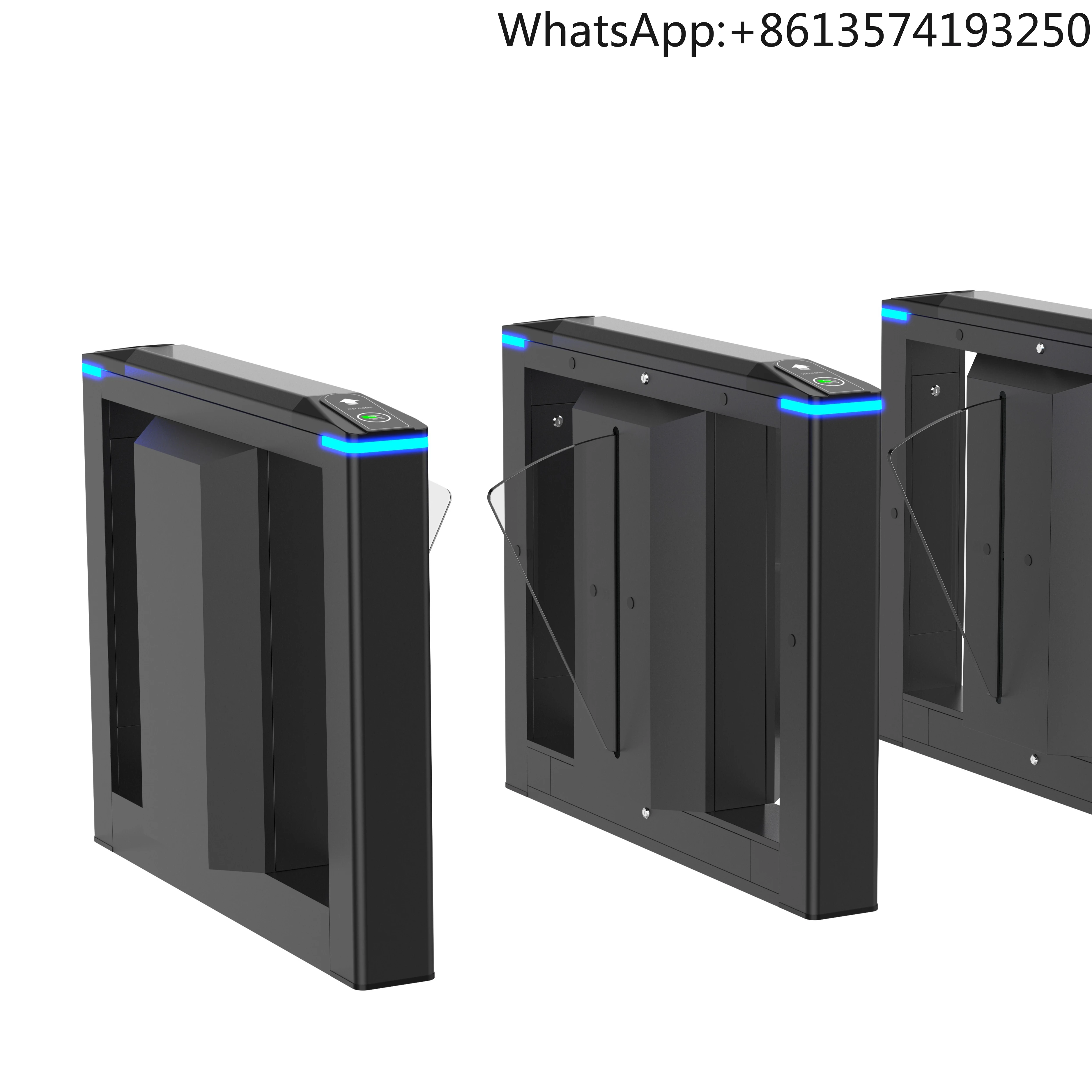 Ankuai Manufacturer AKT313 BK 304 Stainless Steel Flap Barrier Gate Optical Arm Rfid Car  Read  for Office Entrance