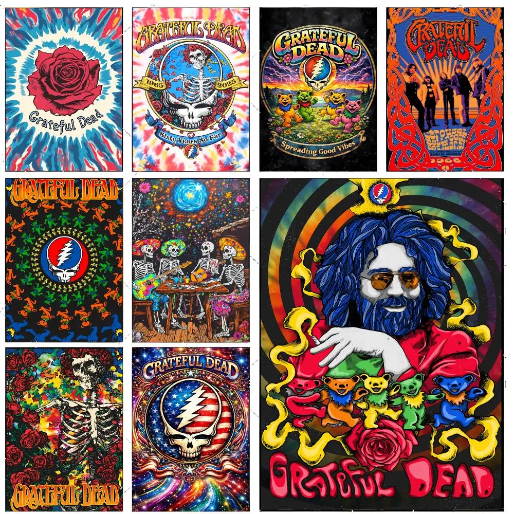 Psychedelic G-Grateful Dead Poster Premium Decor Art & Gift for Household Lounge Home Ornaments