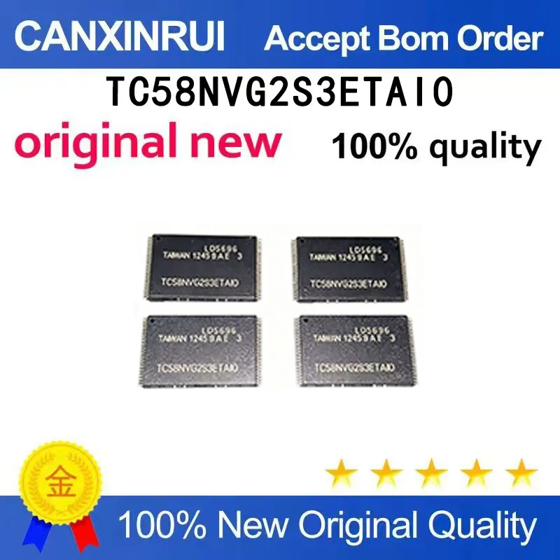 (5pcs-100pcs）New TC58NVG2S3ETAI0 TSOP-48 4GB Flash Serial Spot Chip IC
