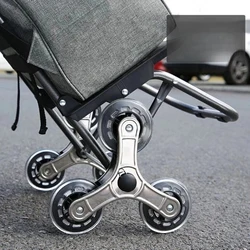2Pcs Folding Shopping Cart Stair Climbing Wheels Replacement Triangle Caster