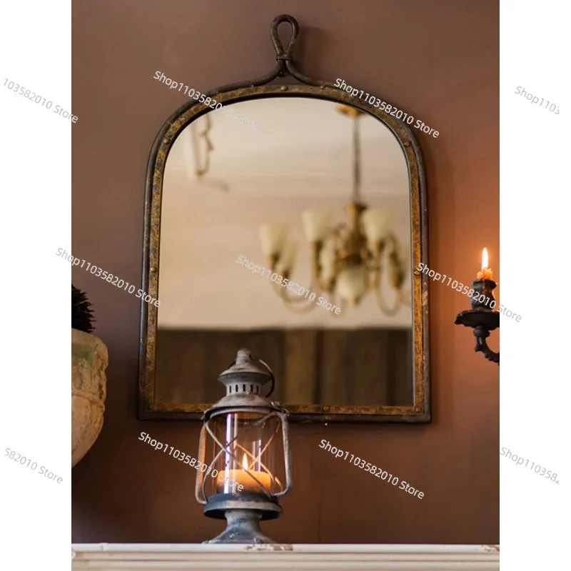 

Huohan retro fake window decoration French wall-mounted mirror floor-to-ceiling fitting entrance living room fireplace mirror B