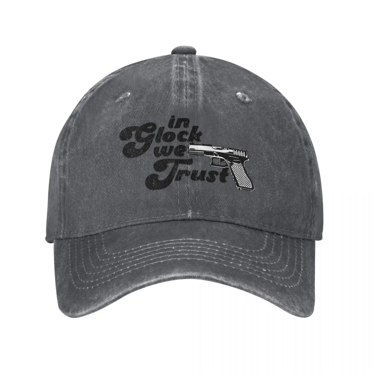 in glock we trust Baseball Cap Big Size Hat Ball Cap Men Hats Women's