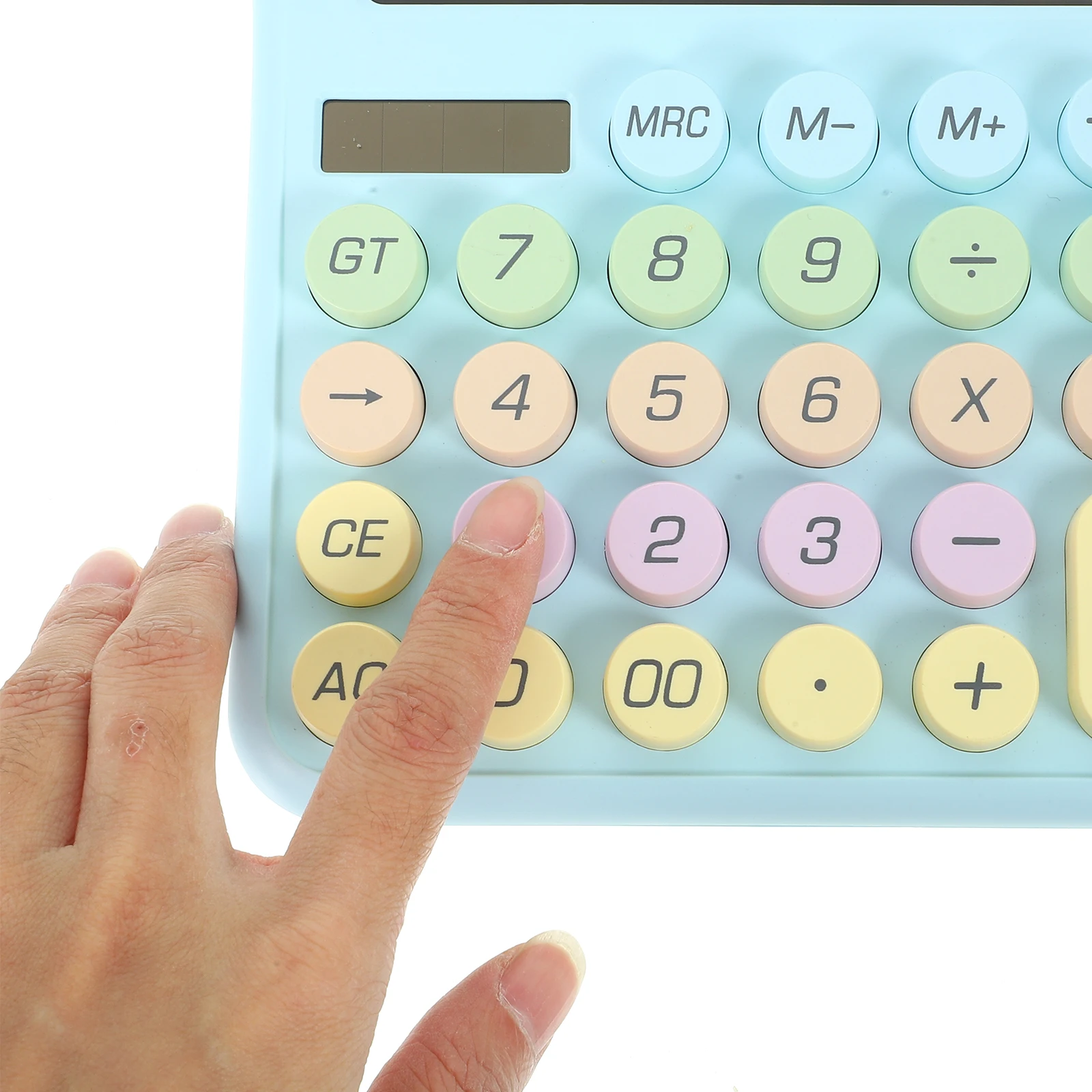 

Mechanical Keyboard Calculator Small Pocket Desk Portable Handheld Basic Cartoon Student Office Long Lasting Reusable Perfect