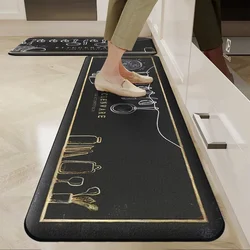 Thickened long flannel kitchen dirt-resistant floor mats water-absorbent and oil-absorbent soft foot mats bathroom non-slip mats
