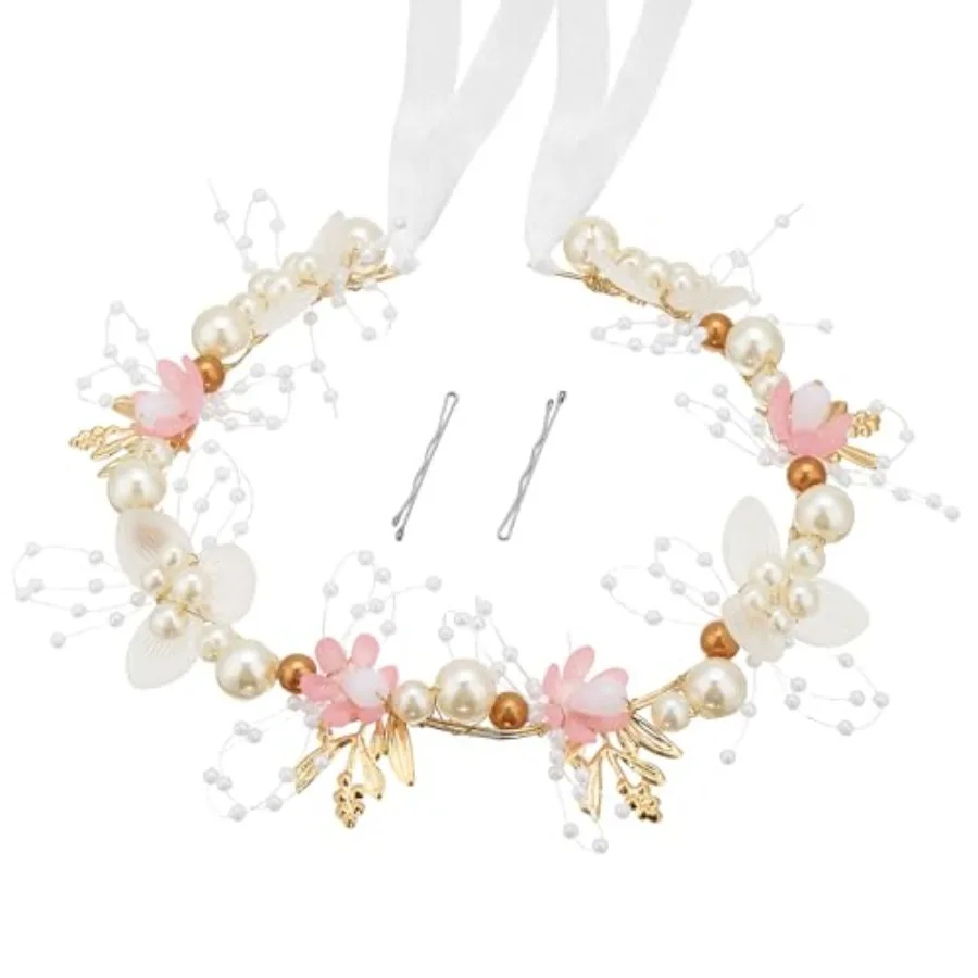 

Flower Girl Hair Accessory, Princess Headpiece for Bridal Wedding, first communion pearl headpiece for girls Women
