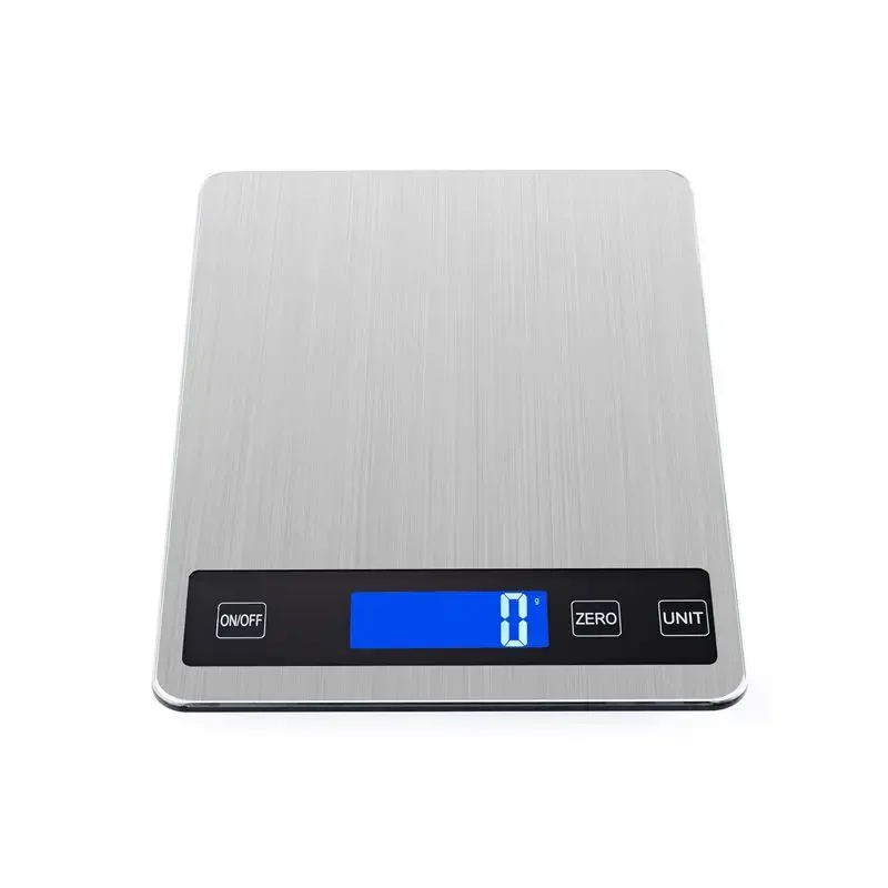 Stainless Steel Kitchen Scale, Gray Food Scale,Digital Display Show Weight in G/KG/LB OZ/ML/FL.OZ for Cake Baking Balance Scales