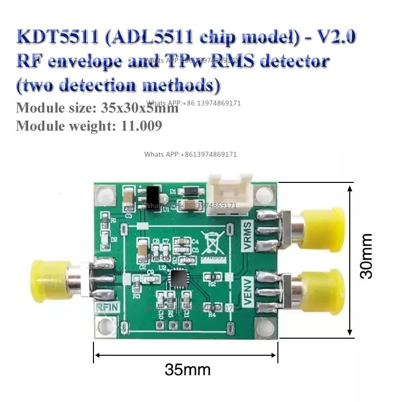 ADL5511 Dedicated RF Envelope Detector Pulse Detection Measurement 6GHz AM Demodulation Module