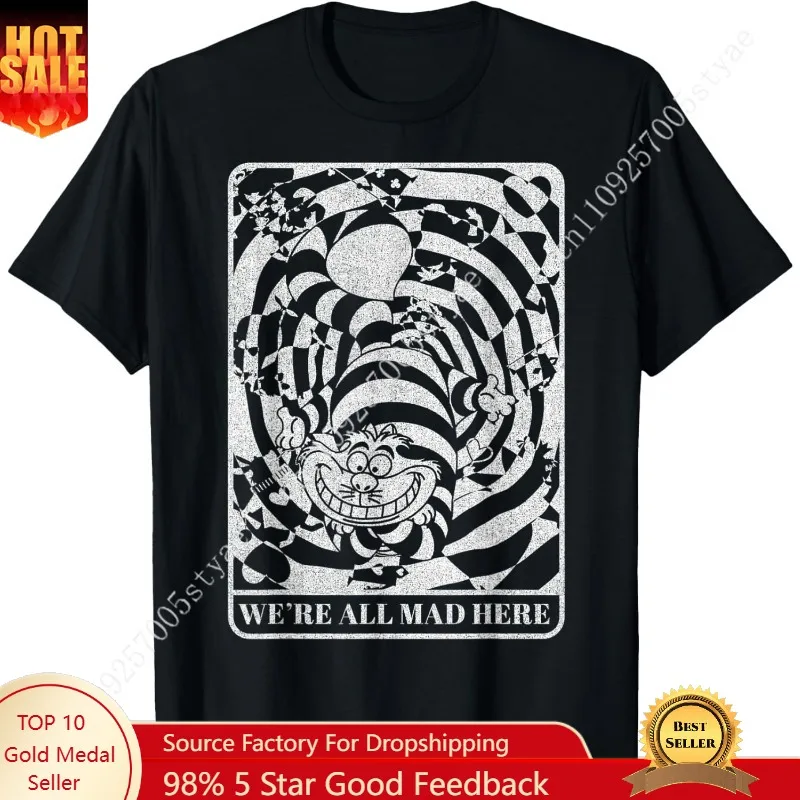 Disney Alice in Wonderland Cheshire Cat We're All Mad Here T-Shirt Small