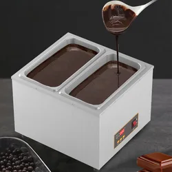 Stainless Steel Chocolate Warmer Melter Commercial Chocolate Melting Machine Double Pot Cheese Tempering machine