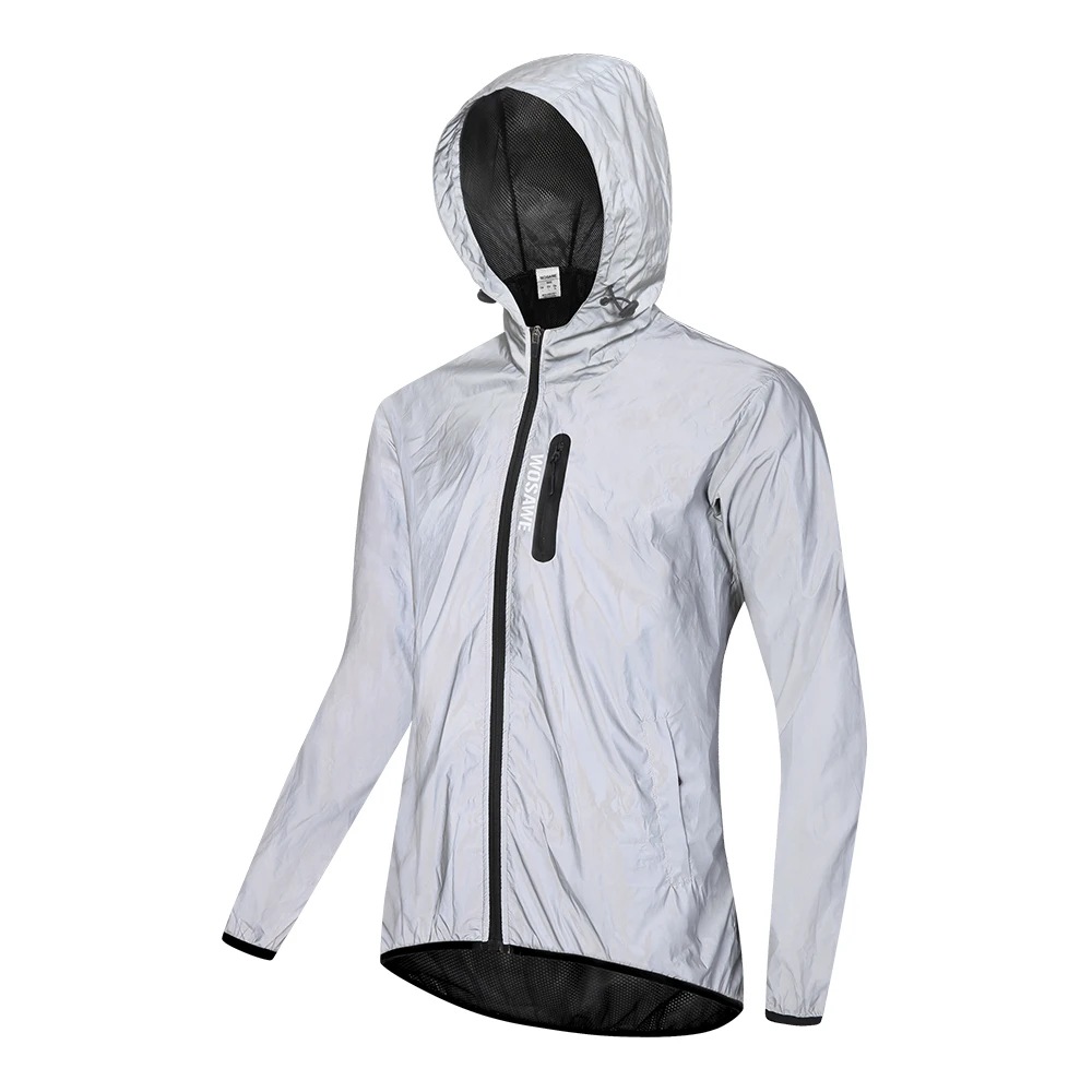 AliExpress WOSAWE Full Reflective Cycling Jacket Hooded Windbreaker Windproof Waterproof MTB Bicycle Clothes Wind Coat Road Bike Ride Tops