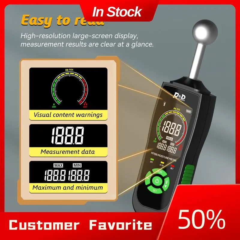 

Digital Wood Moisture Meter Wood Moisture Reader Timber Damp Detector LCD Screen Hygrometer Alarm Humidity Tester