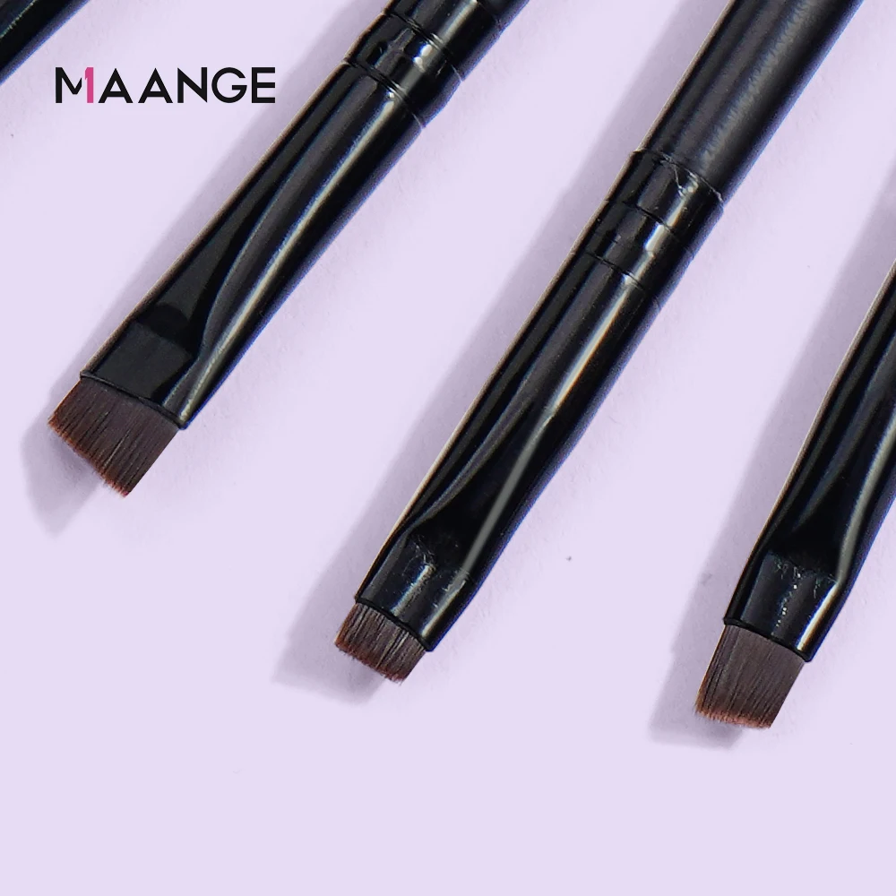 MAANGE 4 Pieces Eyebrow Contour Makeup Brush Eyeliner Brush Portable Small Angle Eyebrow Brush For Female Makeup Beauty Tool