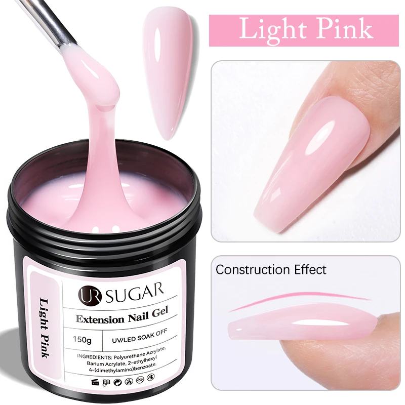 Ur Suiker 150G Extensie Gelei Nude Roze Rose Rode Snelle Verlenging Gel Nagellak Extensie Uv Led Manicure Weken