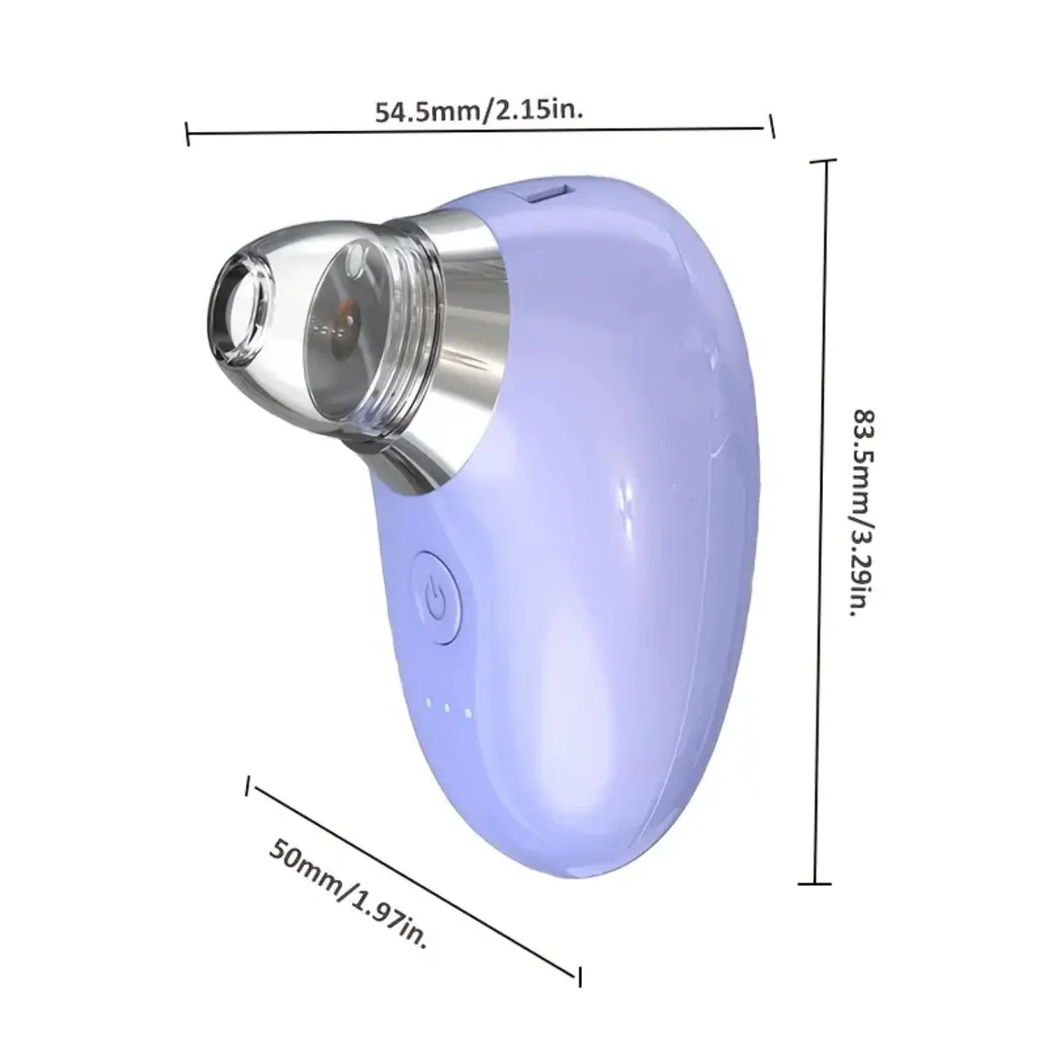 Aspirapolvere per pori per rimozione punti neri WiFi 1pc, detergente viso con fotocamera HD, kit estrattore elettrico per acne ricaricabile tramite USB, per brufoli
