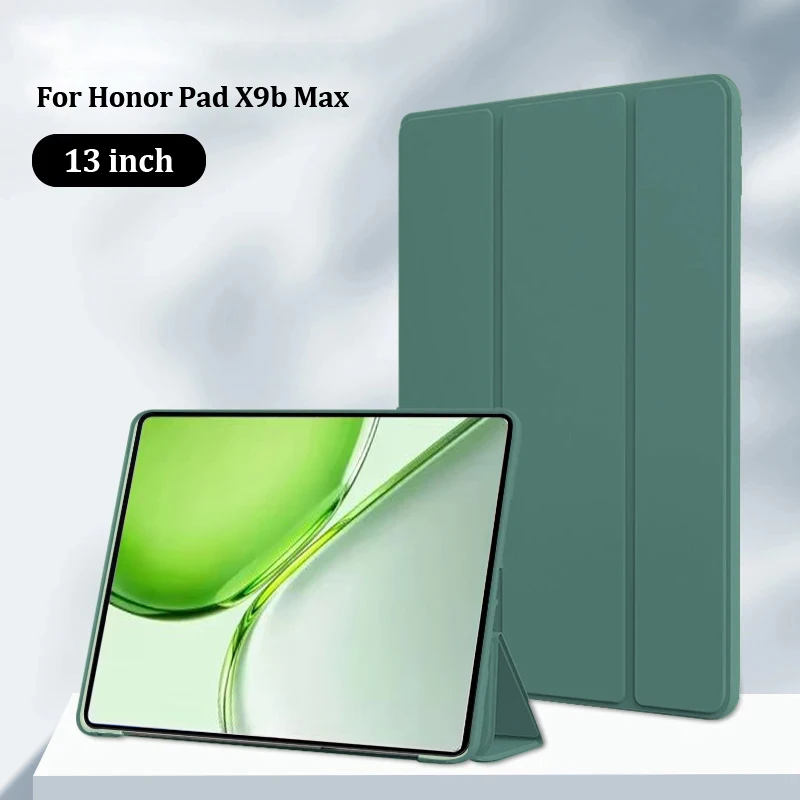For Honor Pad X9b Max Case Cover Trifold PU Leaher Soft TPU Back Stand Tablet Shell For Honor Pad X9 Max X9b Max 13 inch Case