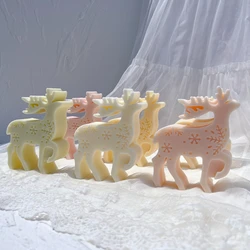 Christmas Reindeer Silicone Candle Mold Christmas Elk Silicone Mold Christmas Ornaments Fawn Soy Wax Silicone Mould Xmas Decor