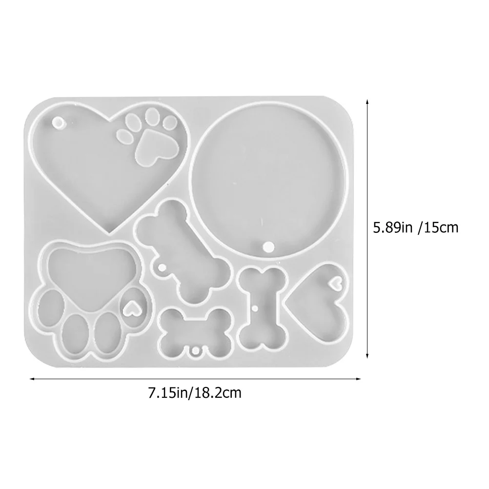 DIY Silicone Mold Bone Shaped Pet Tags Non Stick Flexible Craft Supplies Tool Pet Tag Silicone Mold DIY Supplies
