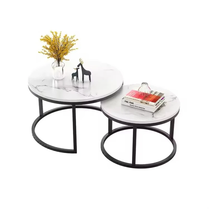 

Coffee table rock plate top adjustable non-slip foot coffee table living room bedroom side table