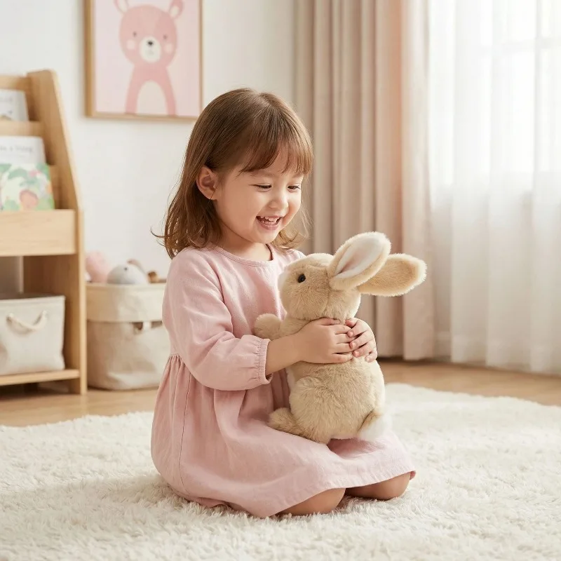 Cross-border 2026 Explosions My Realistic Bunny Toy Electric Realistic Rabbit Plush Toys Gifts for Children