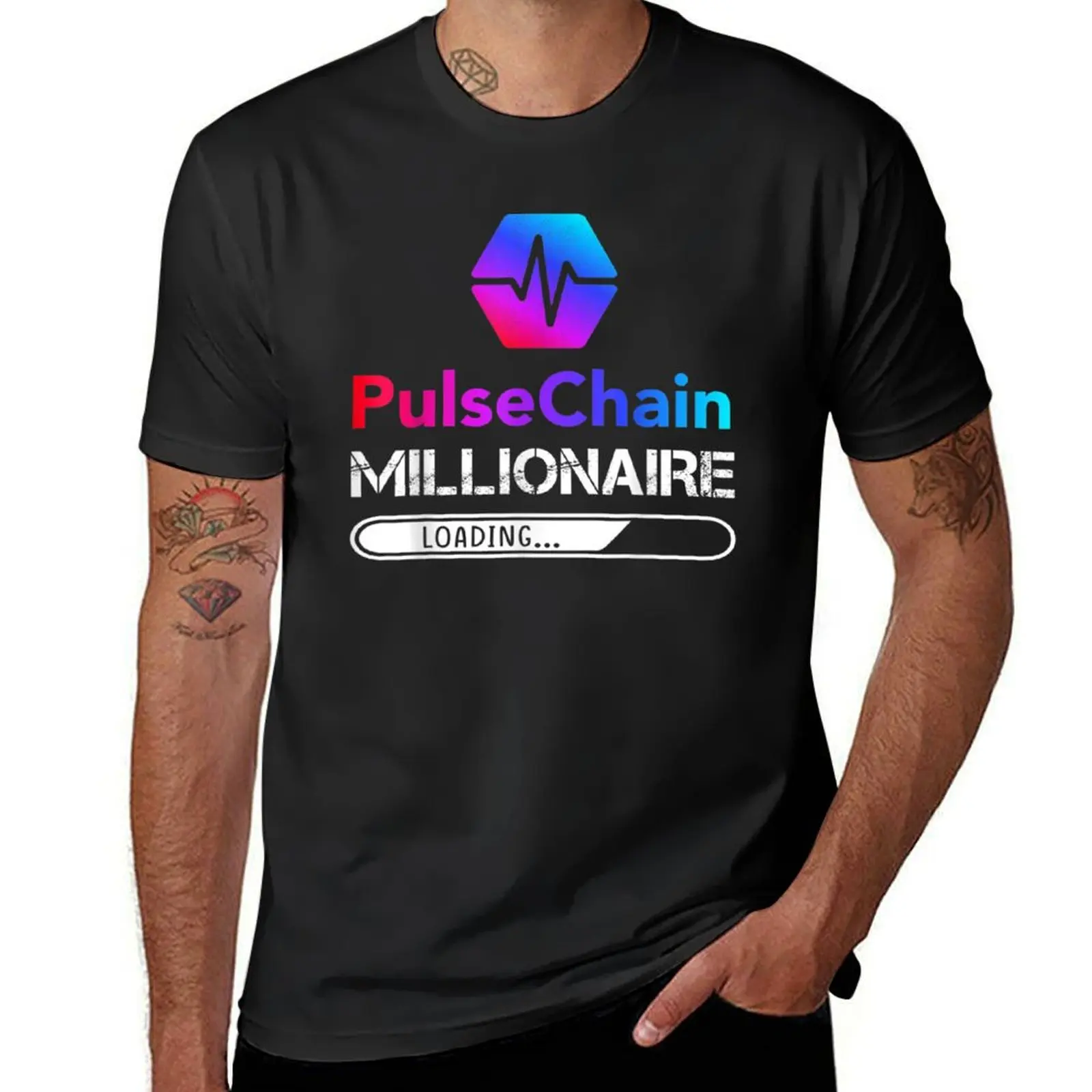 PulseChain - Pulsechain Crypto Millionaire T-Shirt blanks sublime plain t shirts men