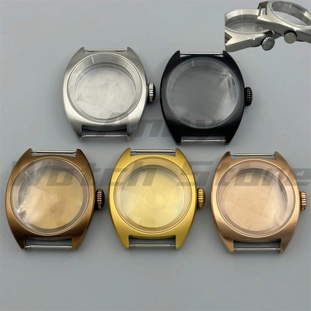 

Big Crown/Small Crown ouble Domed Sapphire Glass 36mm/39mm Watch Cases Fit NH34 NH35 NH36 ETA2824 PT5000 Movement