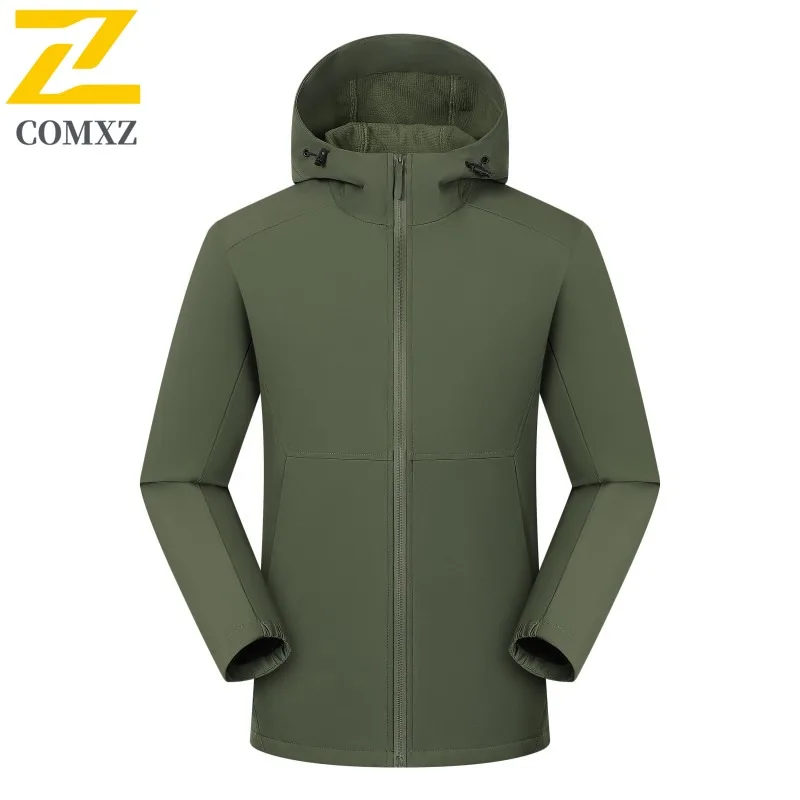 COMXZ الفاخرة مقنعين الرجال سترة 2025 المشي لمسافات طويلة رحلة سميكة معطف دافئ جميع الأغراض ارتداء اليومي ضوء الباردة والدليل على الشتاء ملابس جديدة #2