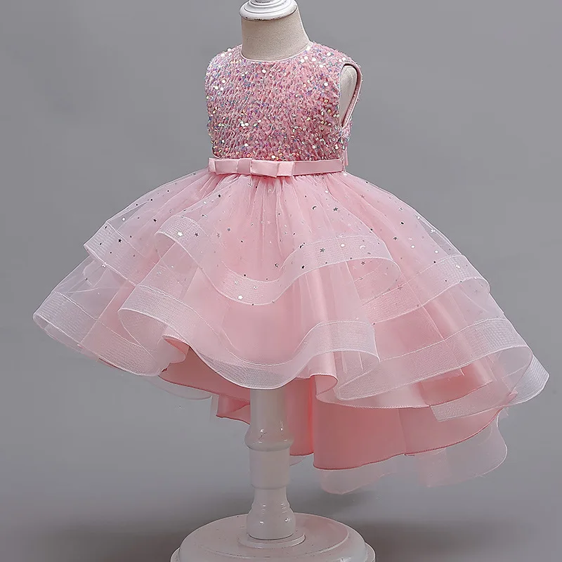 Girls' Christmas Party Dress Sequins Girl Performance Dresses Kid Clothes 4 to 13T